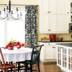 White Kitchen On Catchy White Kitchen Interior Set On Laminate Floor Combined With Black Floral Window Curtains Also Cream Wall Paint Color Background Kitchen 20 Elegant And Beautiful Kitchens With Black And White Curtains