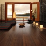 Dark Brown Flooring Charming Dark Brown Wood Laminate Flooring Combined With French Door Furnished With Black Chairs And Completed With Candle Holders Lighting Interior Design Wood Laminate Flooring Design In Home Interior