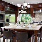 Dining Area Modern Charming Dining Area In Traditional Modern Kitchen Decorating Ideas With Black Leather Chairs Kitchen Remarkable Italian Kitchen Decoration To Suit Every Style