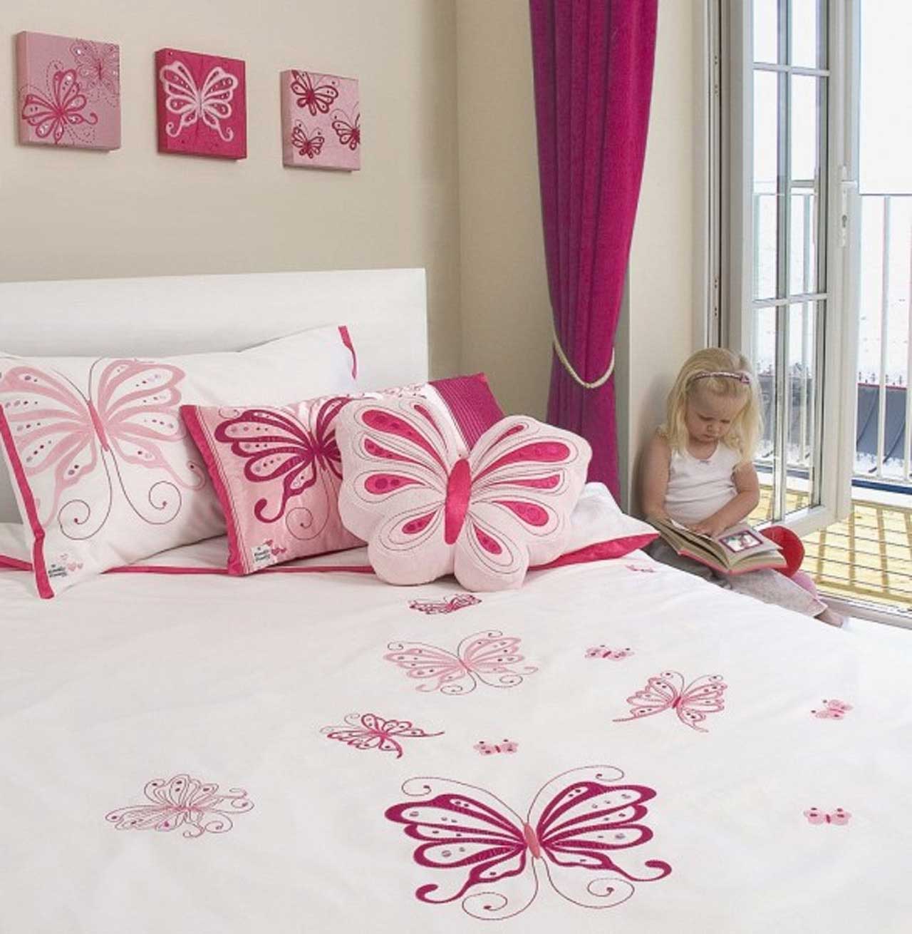 Kids Room Girl Charming Kids Room Decor For Girl With Beautiful Spring Butterfly Bed Kids Room Ideas Also Interesting Accessories For Teenage Girl Room Kids Room Design Decoration Kids Desire And Kids Room Decor
