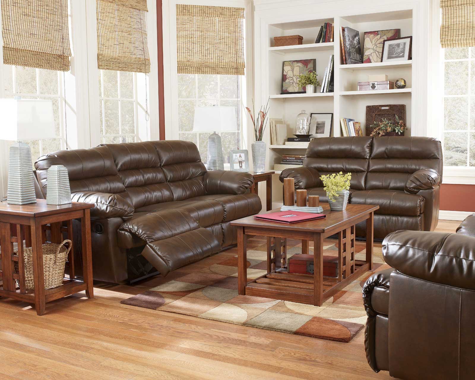 Living Room For Charming Living Room Sets Furniture For Small Home Design Ideas With Classic Leather Sofa Couches Sets Design And Natural Rattan Curtain Styles Also Rustic Wood Floor Design Living Room Beautiful Living Room Sets As Suitable Furniture