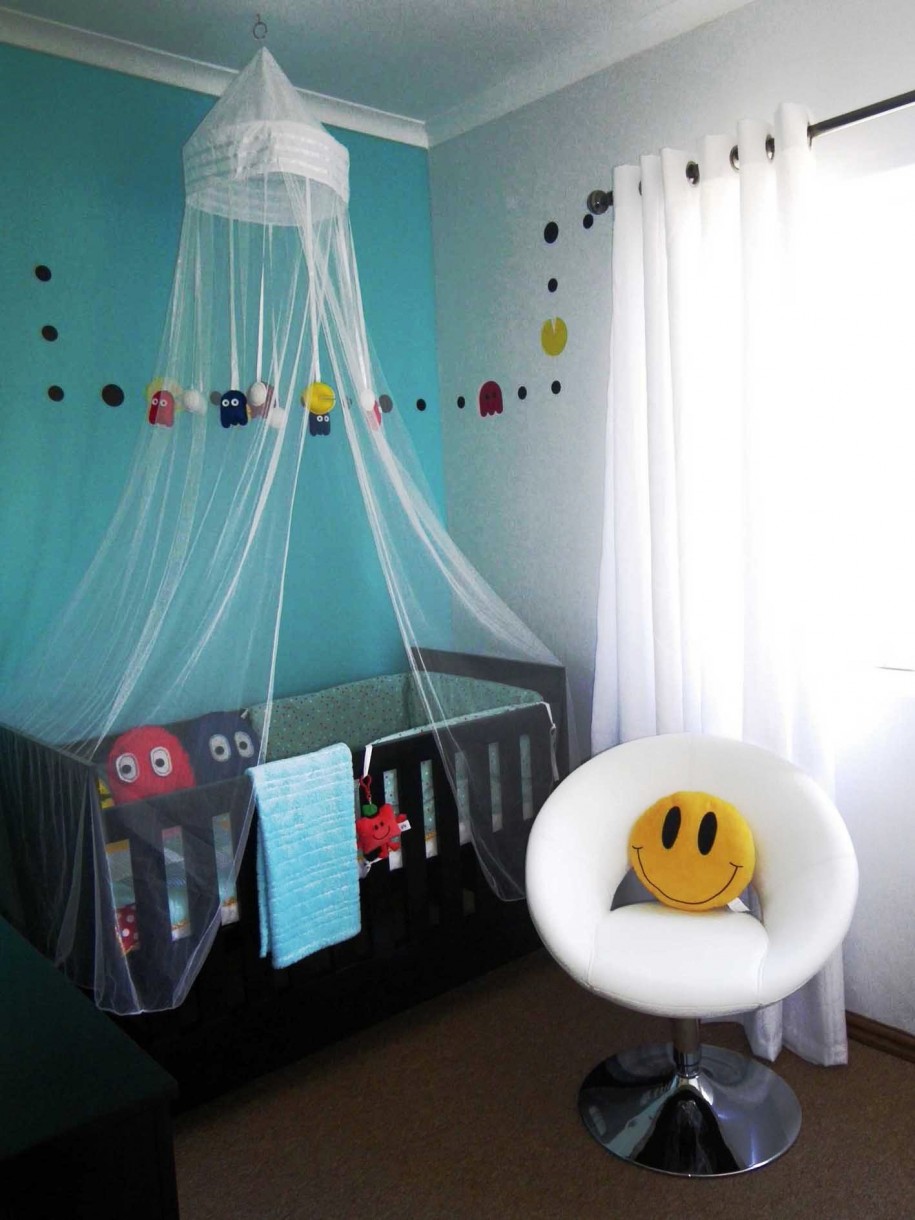 Modern Baby Pretty Charming Modern Baby Nursery With Pretty Insect Curtain For Crib And Cute Emotion Cushion Kids Room Various Baby Nursery Furniture For Wonderful Baby Room