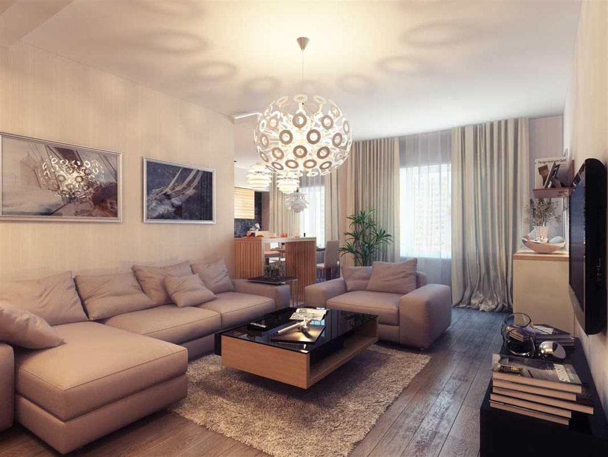 Diy Pendant Luxury Charming Modern Pendant Lamp In Luxury Living Room Decor Ideas With Black Buffet Table And Warm Deck Floor Living Room Living Room Decorating Ideas Features Ergonomic Seats Furniture
