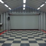 Design Ideas Design Chic Garage Design Ideas With Exotic Contemporary Design Decorated With Grey And White Tile Flooring Decoration For Inspiration Decoration Garage Design Ideas With Cabinet And Hanger Compartment For The Sake Of Good Arrangement