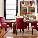 Table Decorating Bulb Chic Table Decorating Idea Also Bulb Pendant Lighting And Contemporary White Leather Dining Room Chairs Set Dining Room  Having Good Time In A Contemporary Dining Room Sets 
