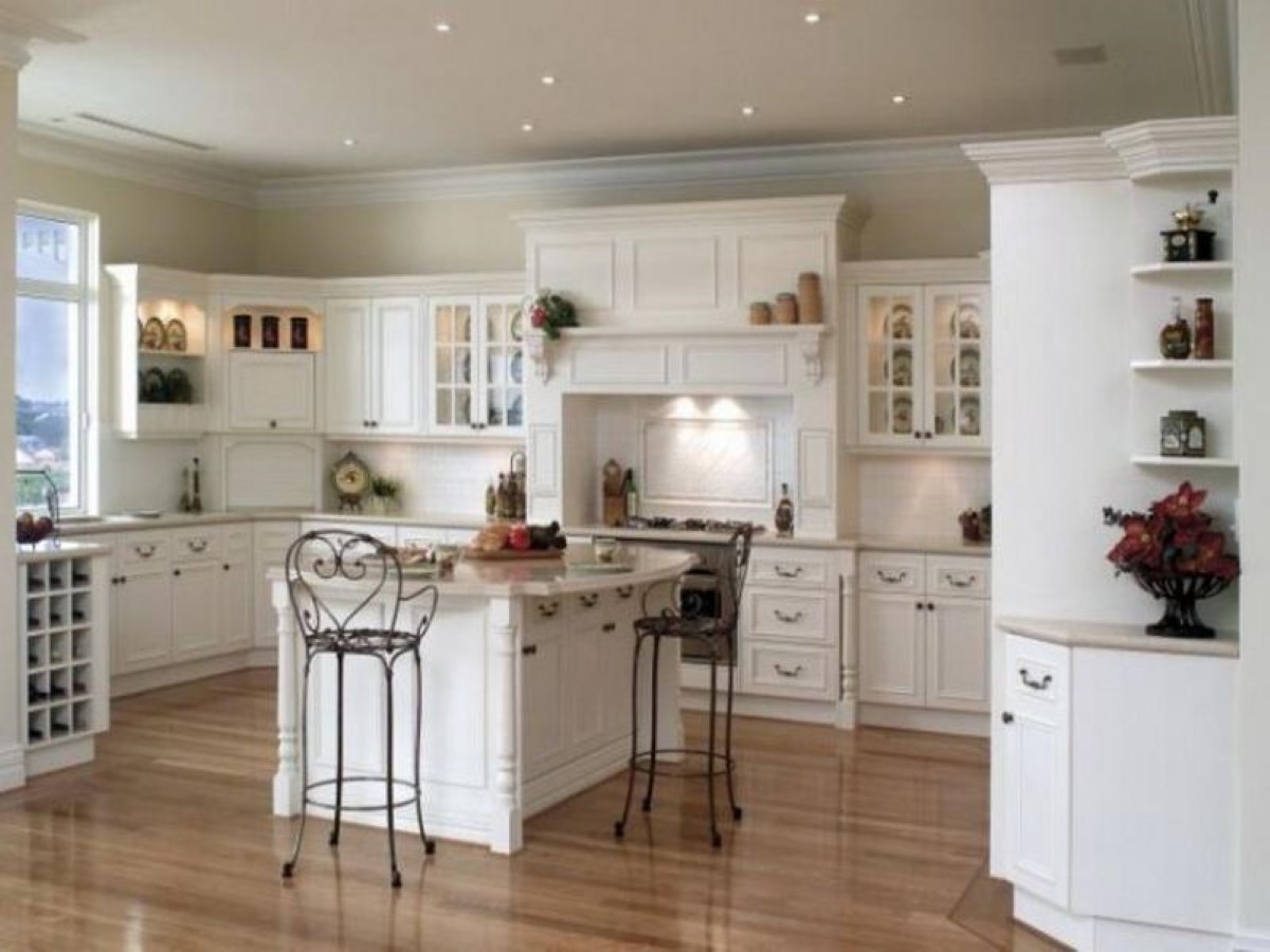 Kitchen Island Shiny Classic Kitchen Island Paired With Shiny Hardwood Floor Color Combine With Cabinet Cooking Table  House Designs  Why You Should Have One Of These Breathtaking Hues For Your Hardwood Floors 