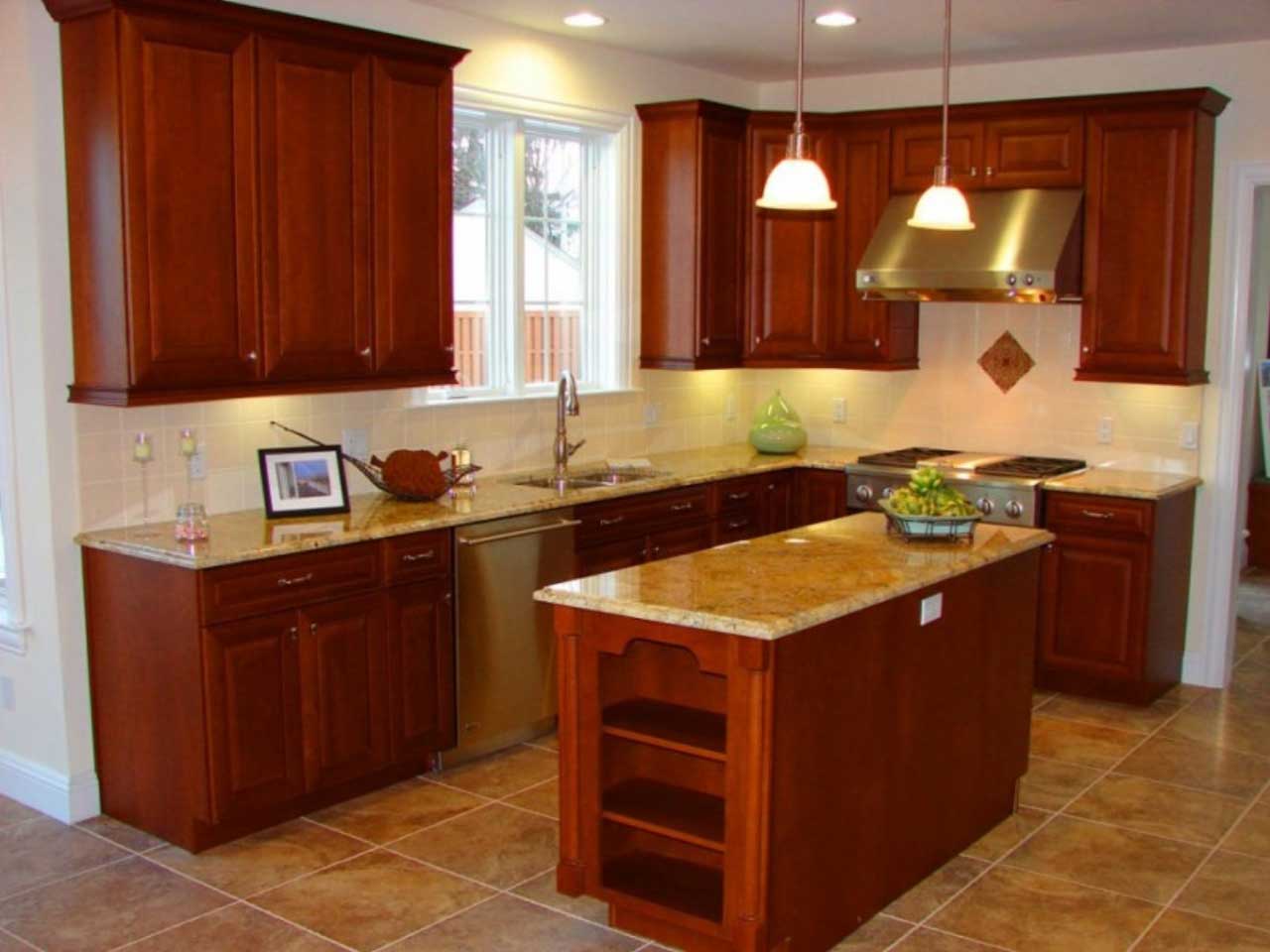 Kitchen Remodel Small Classic Kitchen Remodel Ideas For Small Open Kitchen Idea Designs With Traditional Wooden Cabinets Idea And Rustic Brown Textured Ceramic Flooring Idea Also Beautiful Yellow Granite Countertop Kitchen Most Popular Kitchen Layout To Emulate Your Own After