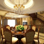 Round Dining Design Classic Round Dining Room Interior Design Completed With Luxury Crystal Classic Chandelier For Dining Room Lighting Modern Dining Room Lightning That Reflect Personality
