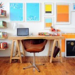 Sunburn Wall With Colorful Sunburn Wall Clock Combined With Stylish Home Office Furniture And Art Decor Ornaments Office Some Tips For Creating Relax And Comfortable Office Or Work Space At Your Home