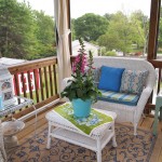 Rattan Couch Pillows Comfy Rattan Couch Plus Assorted Pillows With Cage Bird Of Side Table On The Deck Decorating Ideas Decoration Deck Decorating Ideas As What Make Pleasure Affordably