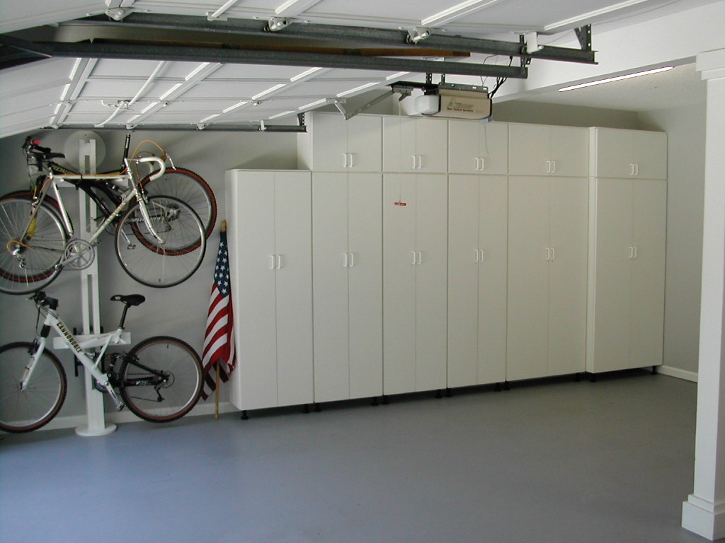 Garage Storage White Compact Garage Storage With Oversized White Cabinets And Two Tier Bike Racks Design Idea Bedroom  Fabulous Ideas Present Fabulous Garage Storage 