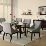 Dining Room With Contemporary Dining Room Interior Completed With Upholstered Modern Dining Chairs Design And Glass Dining Table Dining Room Modern Dining Room For Modern Lifestyle And Living