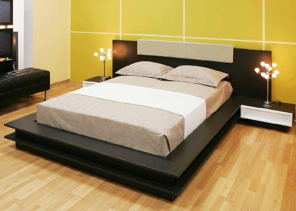 And Unique Frame Cool And Unique Furniture Bed Frame Design With Modern Bedroom Design Flooring With Wood Pattern Color Brown Modern And Yellow Paint Interior Bedroom With Decorative Table Lamp Design Bedroom The Stylish Ideas Of Modern Bedroom Furniture On A Budget