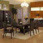 Crystalist Dining In Cool Crystal Dining Room Chandeliers In Minimalist Dining Room Completed With Dark Brown Color Furniture Of Elongated Table And Chairs Also Furnished With Soft Rug Dining Room The Beauty Dining Room Chandeliers