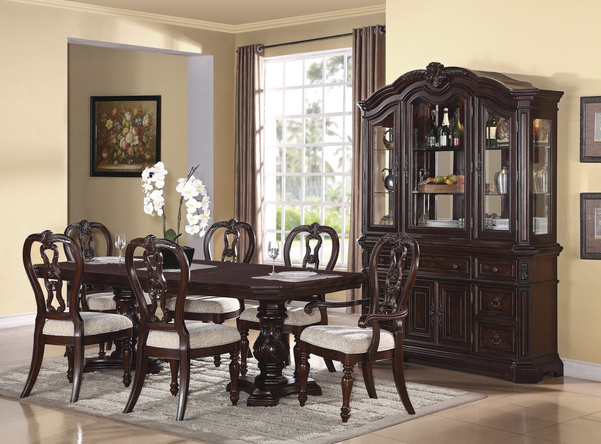 Khaki Dining With Cool Khaki Dining Room Designed With Formal Wooden Interior Set On Laminate Floor Also Brown Rug Dining Room Various Dining Room Sets For Your Comfortable Meal Time