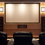 Living Room Game Cool Living Room Theater For Game Night Design Ideas Decor With Modern Black Leather Chair Design And Natural Wood Wall Ideas Also White Screen LCD Projector Idea Living Room 20 Stylish Living Room Theater For The Beautiful Media Rooms