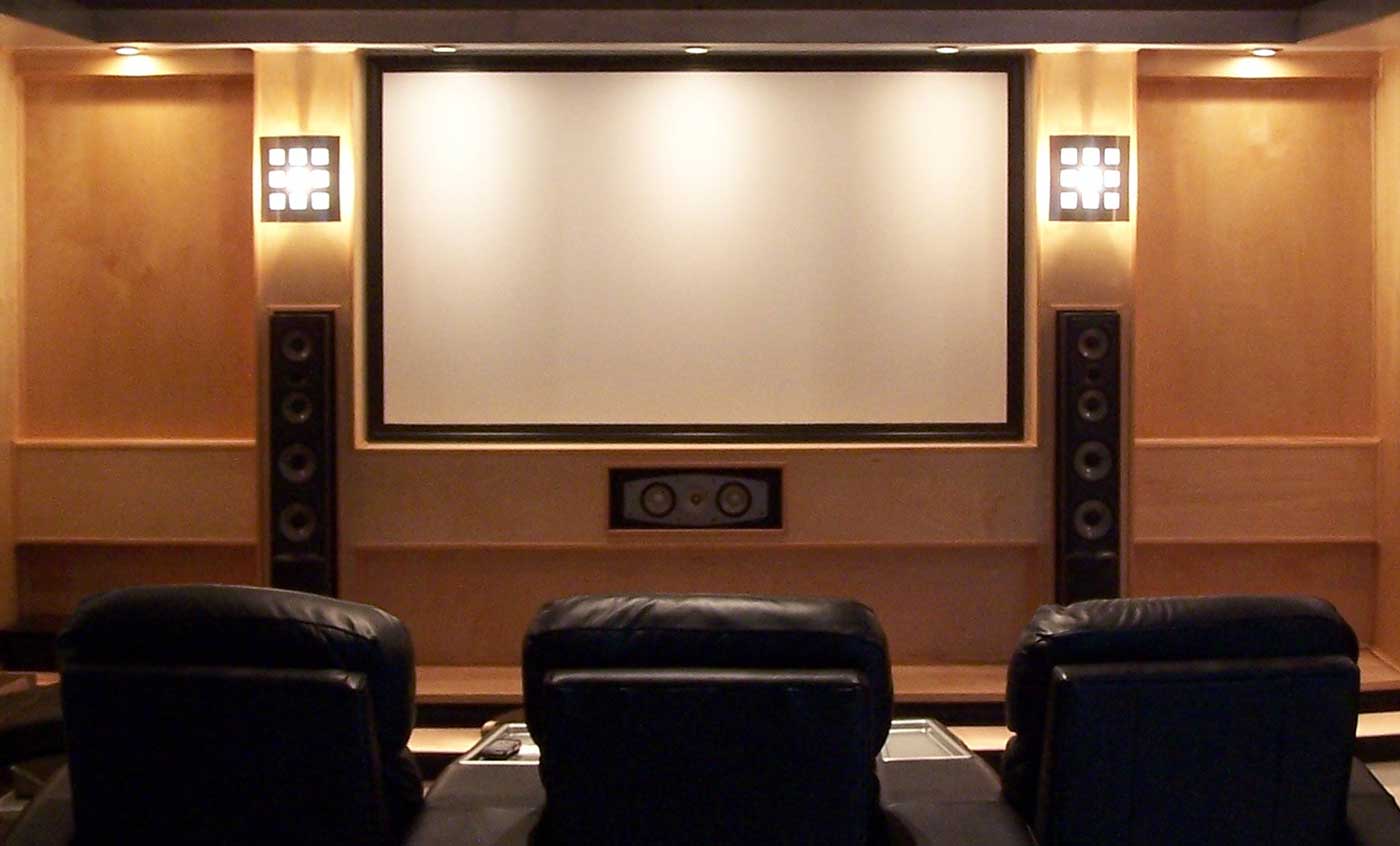 Living Room Game Cool Living Room Theater For Game Night Design Ideas Decor With Modern Black Leather Chair Design And Natural Wood Wall Ideas Also White Screen LCD Projector Idea Living Room 20 Stylish Living Room Theater For The Beautiful Media Rooms
