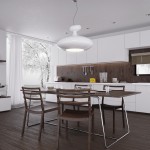 Pendant Light Narrow Cool Pendant Light And Contemporary Narrow Dining Table With Steel Legs Feat Dark Wood Floor Idea  Planning The Greatest Dinner With Contemporary Table 