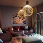 Pendant Lighting Wicker Cool Pendant Lighting And Curved Wicker Chairs Plus Artwork Decor Feat Bold Curtain Living Room Inspiration Living Room  Cozy Stylish Modern Living Room Ideas With Outdoor Beautiful Scenery 
