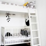 Scandinavian Kids For Cool Scandinavian Kids Room Furniture For Boys Design Ideas With Creative White Bunk Bed Ideas With Simple White Cradles Design And White Wall Paint Colors For Small Bedroom Idea Also Wall Sticker Furniture Composing The Special Type Of Kids Room Furniture