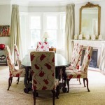 Upholstered Chairs Room Cool Upholstered Chairs For Dining Room Feat Comfy Large Area Rug Also Black Table Design Plus Chic Bay Window Curtain Dining Room  Beautiful Upholstered Chairs To Renew Dining Room Atmosphere 
