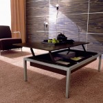 Wooden Wall Contemporary Cool Wooden Wall Idea Feat Contemporary Coffee Table With Lift Top Design And Brown Shag Rug Furniture  Contemporary Coffee Tables Work More Than Just Good Pairs For Sofas 