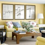Living Room Wall Country Living Room With Yellow Wall Idea Feat Beautiful Slipcover Sofa Design Plus Unique Twin Table Lamps Living Room  Country Living Room Appears Appealing Interior 