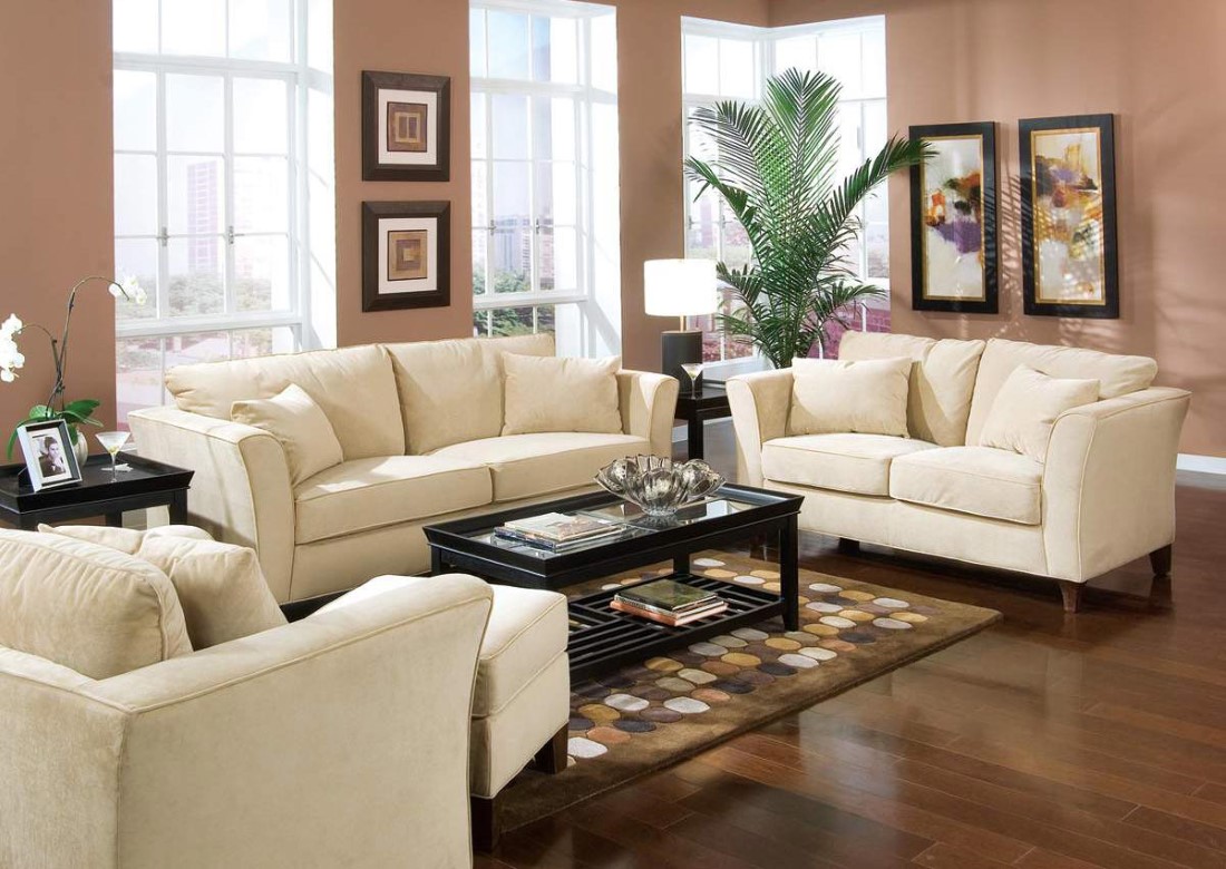 Brown Living With Cozy Brown Living Room Design With White Sofa Covers And Small Size Coffee Table And Brown Rugs Above Wooden Floors Furniture 29 Small Coffee Table For Awesome Living Room Appearance