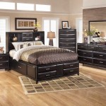 King Bedroom Dark Cozy King Bedroom Sets With Dark Wood Under Bed Storage For Small Houses Ideas With Charming Bed Spread Design And Laminate Wood Flooring Ideas Also Dark Wood Bedside Table Bedroom Enhance The King Bedroom Sets: The Soft Vineyard-6