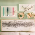 Diy Wall Pastel Creative DIY Wall Decor On Pastel Wall Paint And Cozy Loveseat Between Table Lamps Decoration DIY Wall Decor That You Can Apply