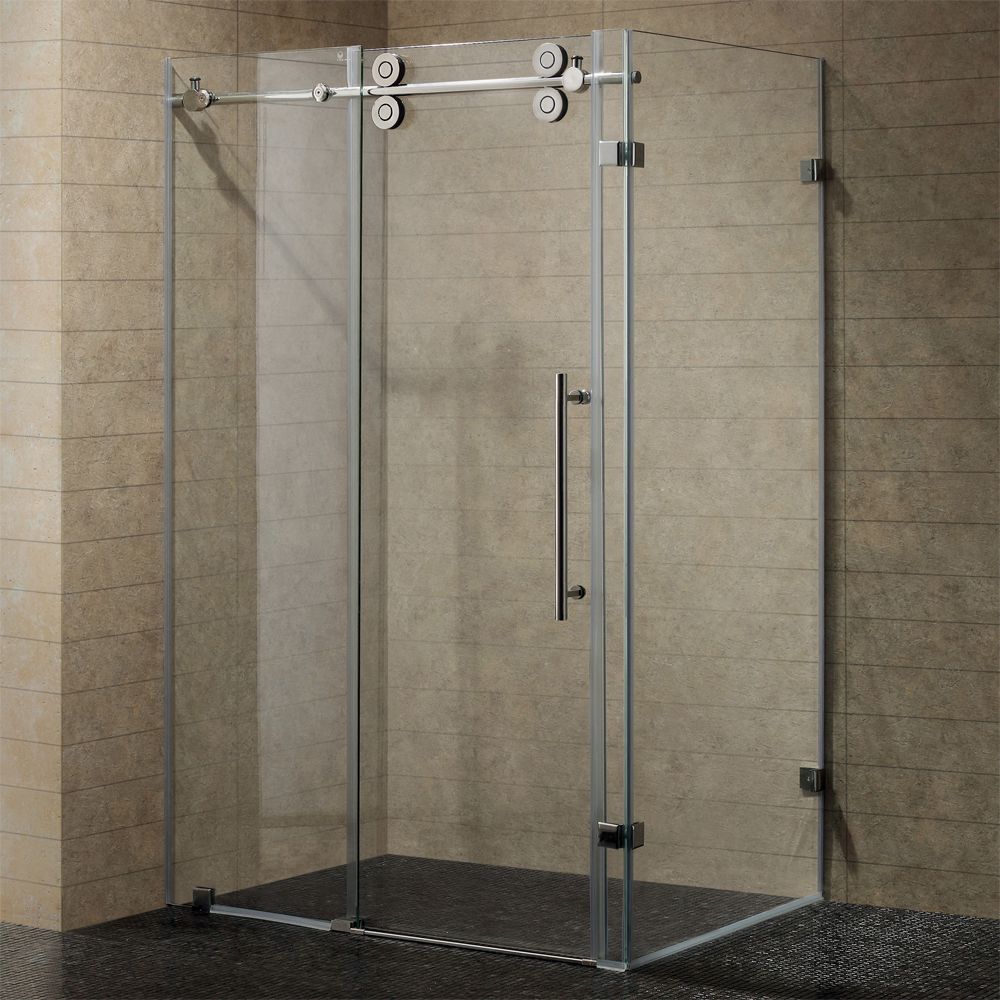 Shower Glass Steel Creative Shower Glass Panel Plus Steel Handle Design In Modern Home Bathroom Interior Schemes Bathroom Shower Glass Panel For Contemporary Bathroom Styles