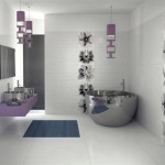 Bathroom Remodeling Seniors Cute Bathroom Remodeling Ideas For Seniors With Beautiful Purple Vanity Countertop Design Also Oval Chromed Bathtub Design Plus White Wall Color With Purple Hanging Lamp Design Bathroom Bathroom Remodel Ideas In Nature Ideas