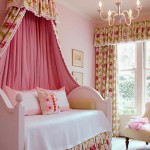 Bed With And Cute Bed With Canopy Design And Stripes Area Rug In Attractive Girl Bedroom Idea Feat White Chandelier Bedroom Chic Minimalist Girl Bedrooms That Blend Impressive With Practicality