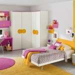 Shag Area And Cute Shag Area Rug Design And Fantastic Girl Bedroom Furniture With Yellow Purple And White Paint Idea Bedroom Girl Bedroom Decoration Ideas Added With Simple Furniture