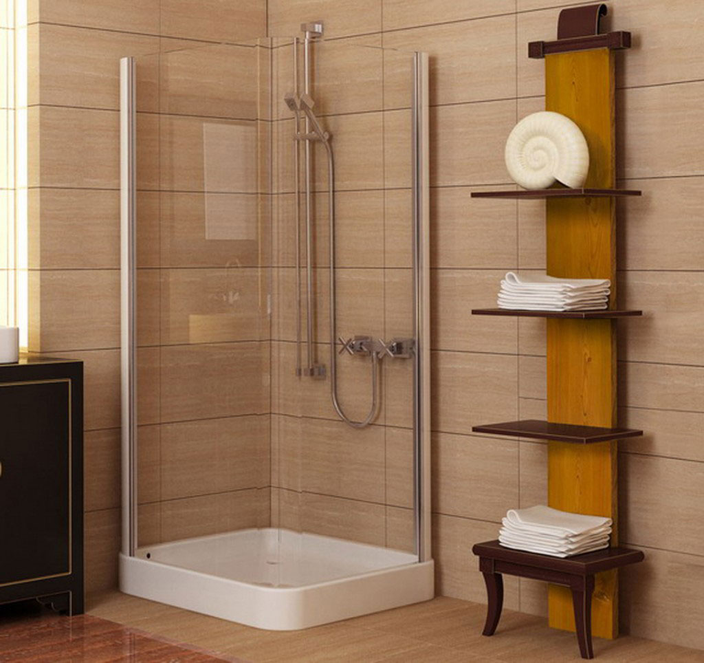 Contemporary Bathroom Shower Dazzling Contemporary Bathroom With Corner Shower Room Applying Clear Glass Door Completed By Handle Shower And Furnished With Bathroom Storage Ideas Bathroom Bathroom Storage Ideas For Your Comfortable Bathroom