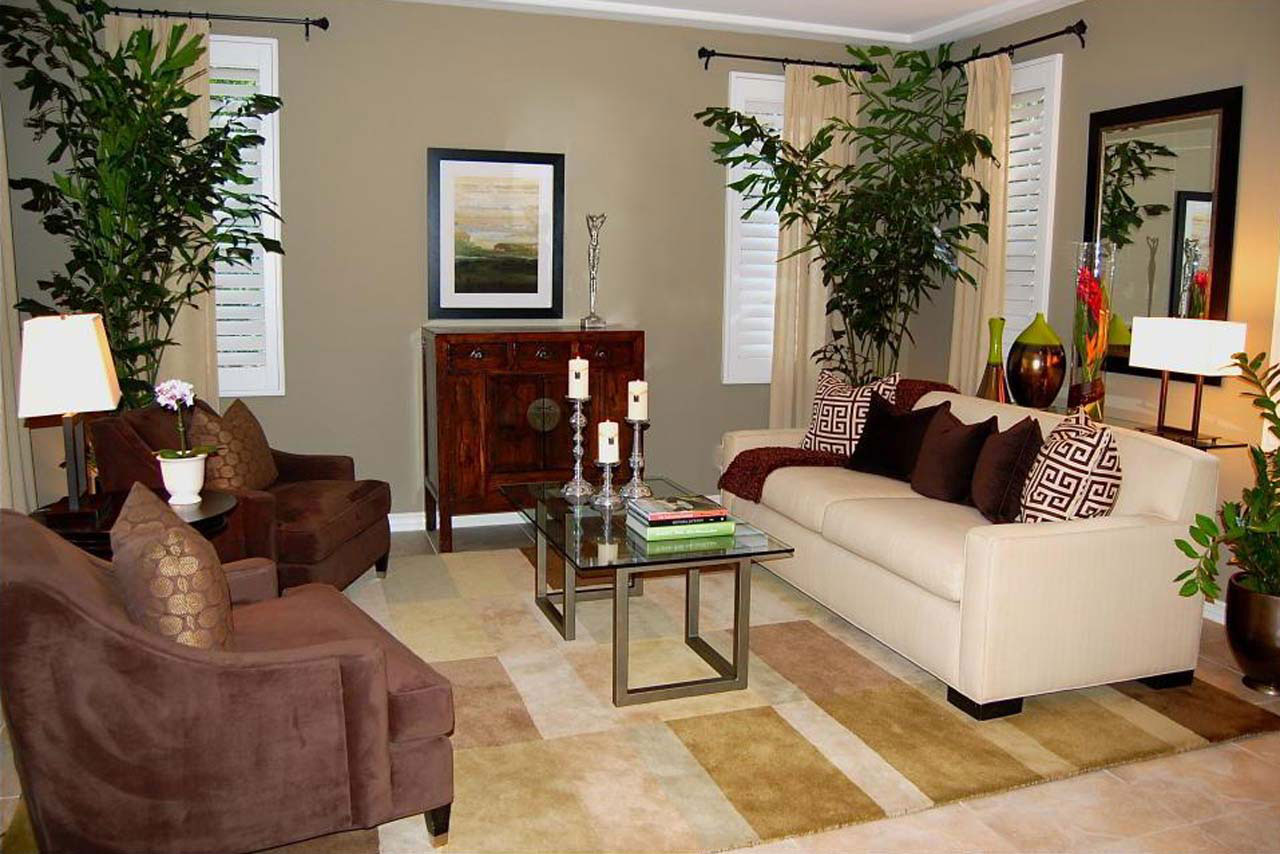 Living Room Table Dazzling Living Room With Glass Table Of Living Room Decorating Ideas Completed With White Sofa And Brown Chairs Furnished With Table Lamp And Mini Vase Flower Living Room Tips For Living Room Decorating Ideas
