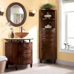 Brown Teak Ideas Delectable Brown Teak Bathroom Cabinet Ideas With Planter Close To Glass Ventilation Bathroom Bathroom Cabinet Ideas For Your Stylish Storage Solution