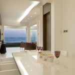 Room Beach With Dining Room Beach Apartment Design With White Interior Color Decorating Ideas Plus Glass Top Table And Chairs Apartment Stylish Beach Apartment With Stunning Terrace And Ocean View