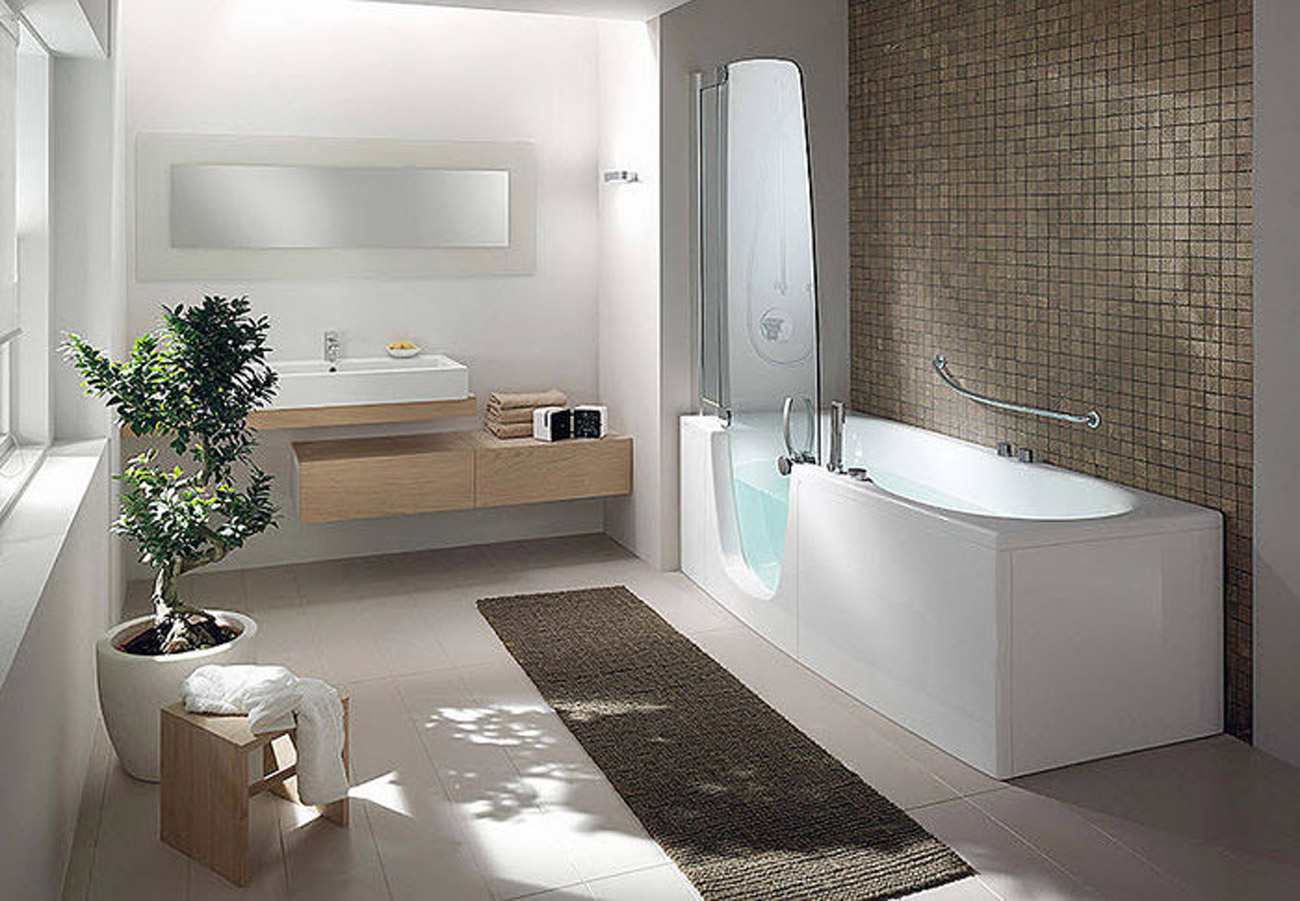 Bathroom Remodel Walk Elegance Bathroom Remodel Ideas With Walk In Tub And Shower Design And Simple White Bathroom Vanity Designs Plus Modern Large Rectangle Mirrors Along With Pastel Color Ceramic Idea Bathroom Remodel Ideas In Nature Ideas