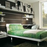 Twin Bed Design Elegant Twin Bed And Wall Design For Masculine Teen Room Decorating Ideas With Green Fluffy Rug Bedroom Teen Bedroom Decoration With Awesome Look