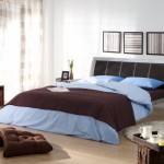 Bed And Bedding Enchanting Bed And Blue Brown Bedding For Cool Teen Bedrooms Interior With Simple Side Tables Bedroom Cool Teen Bedrooms Using Black And White Interior Theme
