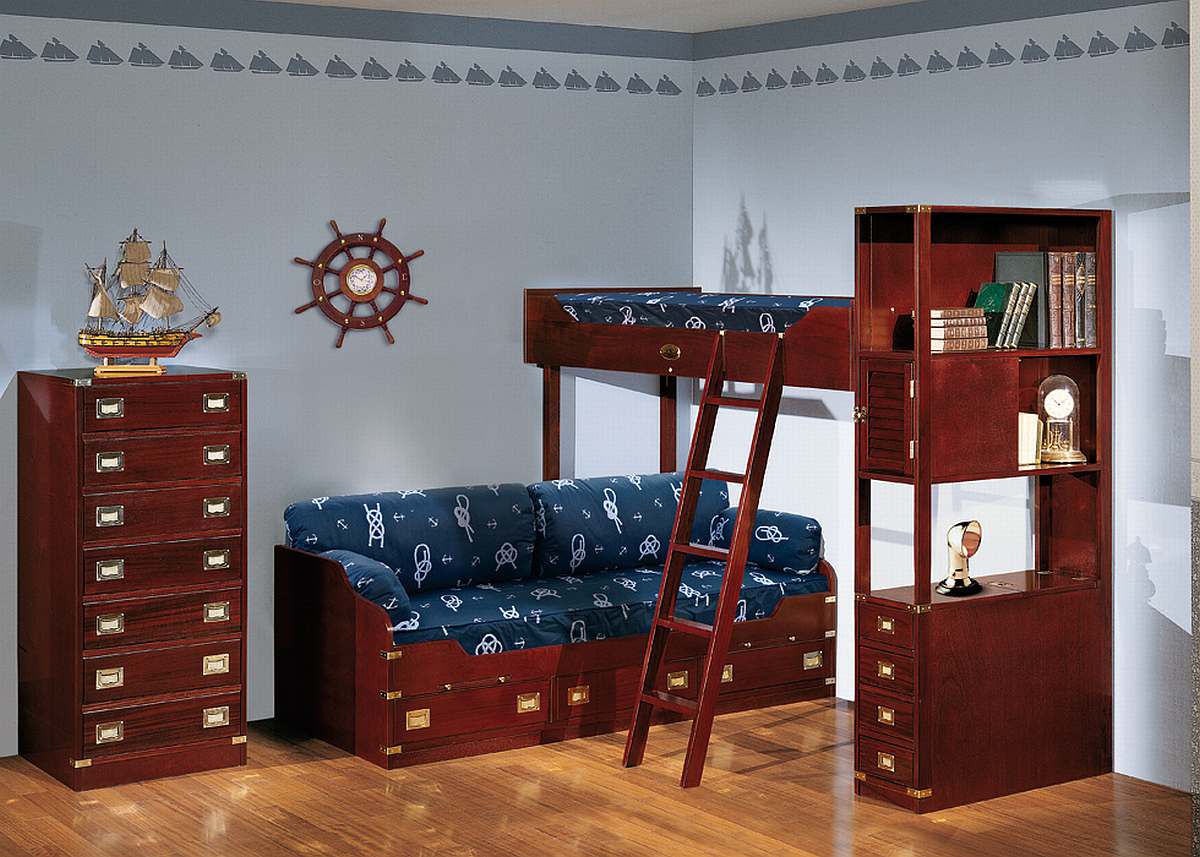 Grey Brown Boy Enchanting Grey Brown Interior Of Boy Bedroom Ideas With Bunk Bed Combined With Cabinets Completed With Ladder And Furnished With Sofa Plus Drawers Bedroom Boy Bedroom Ideas Which Comes With Interesting Design