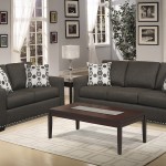Loveseat And By Enchanting Loveseat And Sofa Completed By Cushions Of Living Room Furniture Sets Furnished With Dark Brown Table On Rug And Table Lamp On Black Nightstand Furniture The Best Living Room Furniture Sets