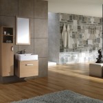 Wooden Flooring In Enchanting Wooden Flooring Design Ideas In Contemporary Bathroom Furnished With Vanity Sink Coupled By Mirror And Added With Bathroom Wall Cabinets On Side Bathroom The Best Choice For Bathroom: Bathroom Wall Cabinets