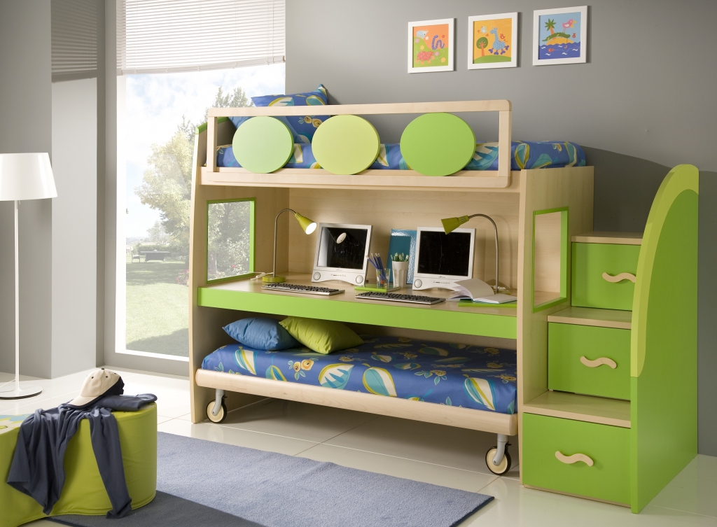 Grey Wall Latest Enthralling Grey Wall Feats With Latest Trend Bunk Bed For Kids Bedroom Design On A Budget Bedroom Marvelous And Exciting Kids Bedroom Designs
