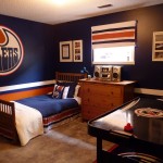 Boys Room Applying Excellent Boys Room Paint Ideas Applying Dark Blue Color With Single Bed And Wooden Drawers Completed With Radio Tape And Furnished With Table Lamp Kids Room Boys Room Paint Ideas With Simple Design
