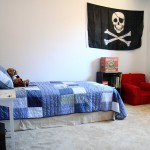 Boys Room With Excellent Boys Room Paint Ideas With Pirates Design Furnished With Single Bed And Table On Nightstand Completed With Red Chair Beside Black Shelf Kids Room Boys Room Paint Ideas With Simple Design
