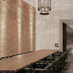 Dining Room Wall Excellent Dining Room Applying Brick Wall Side Ideas Completed With Elongated Table Coupled By Chairs And Furnished With Dining Room Lighting In Lantern Design Dining Room Choosing Well Matched Modern Dining Room Lighting And Elegant Outlook