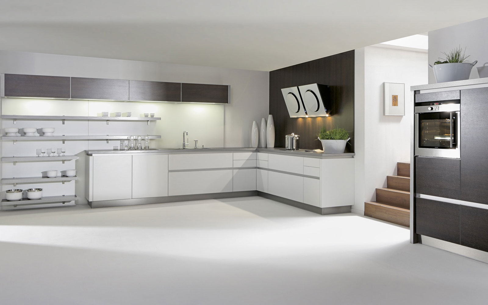 White Room Modern Excellent White Room Color In Modern Kitchen With Interior Design Styles Completed By Sectional Cupboards And Wall Cabinets And Furnished With Cabinet Lighting Interior Design Composing The Classic Or Modern Interior Design Styles