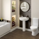 Wooden Flooring Bathroom Excellent Wooden Flooring Design With Bathroom Storage Ideas Completed With White Toilet Seat Also Bathtub And Pedestal Sink And Furnished With White Mirror Plate Bathroom Bathroom Storage Ideas For Your Comfortable Bathroom